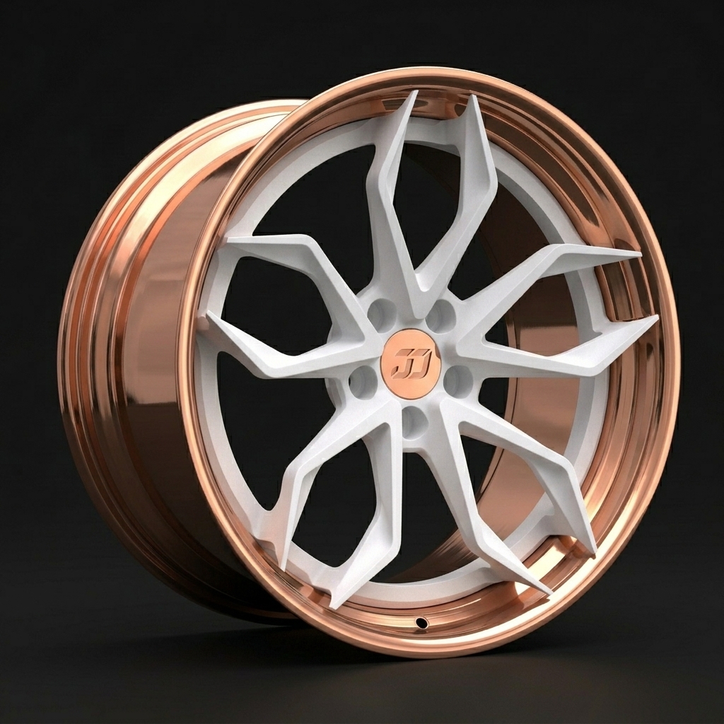 Changed the Silver and Yellow Finish on This JamesJack Wheel to Rose Gold and White detail 1