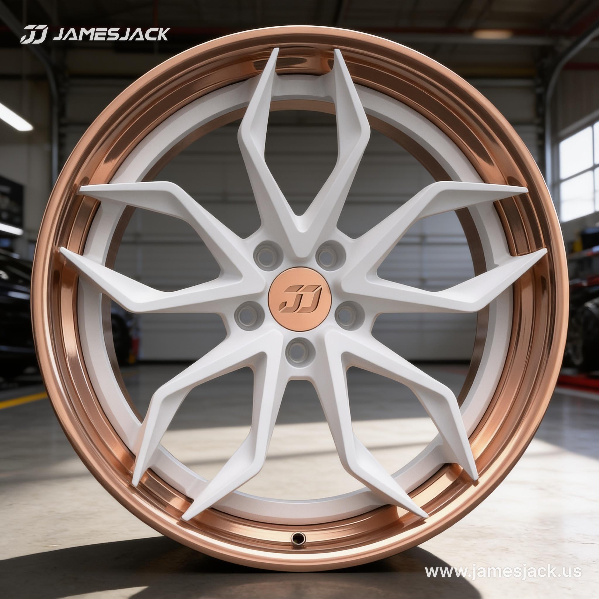 Changed the Silver and Yellow Finish on This JamesJack Wheel to Rose Gold and White detail 3