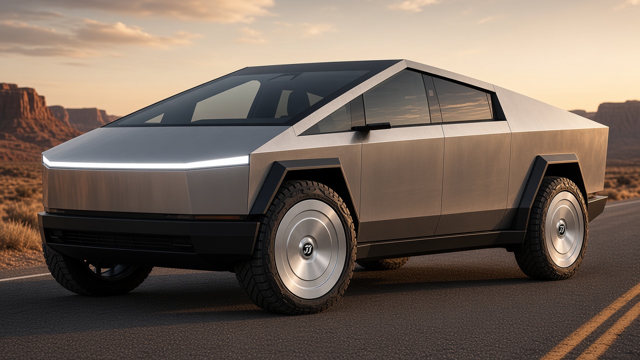 Tesla Cybertruck — Brushed Metal Aero Disc Wheels