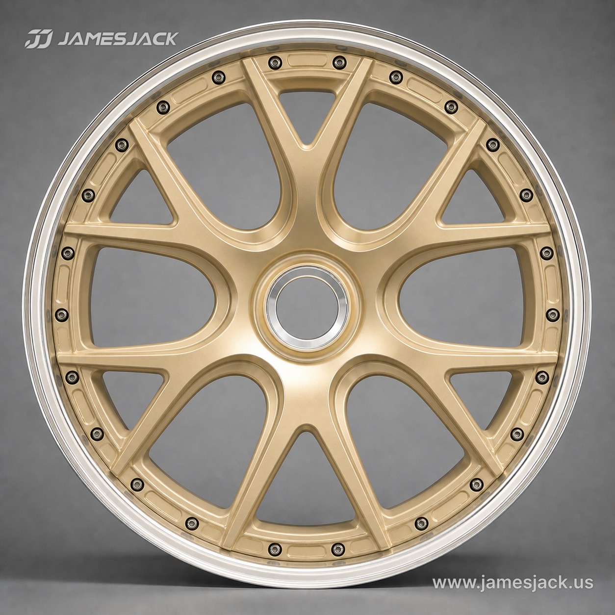 Cross-Spoke Gold Chrome detail 2