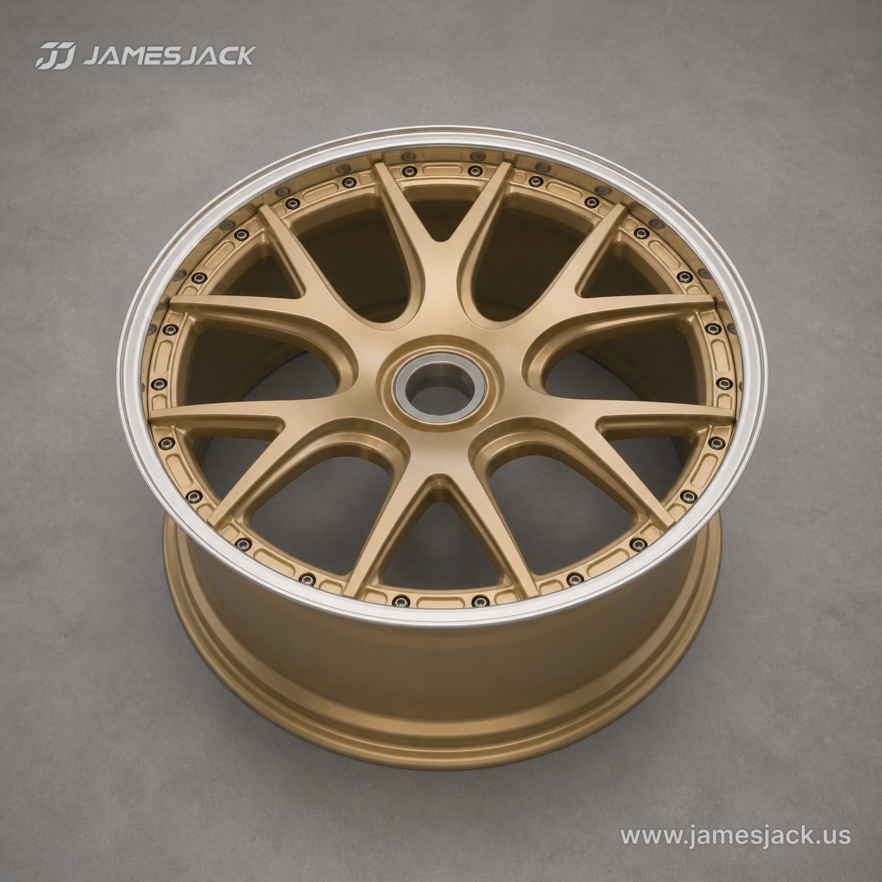 Cross-Spoke Gold Chrome detail 3