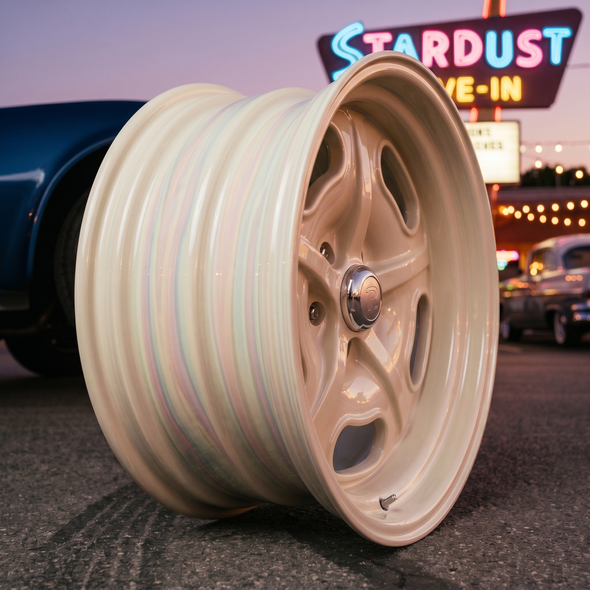 Retro Cream Heritage Five Spoke Concept detail 3