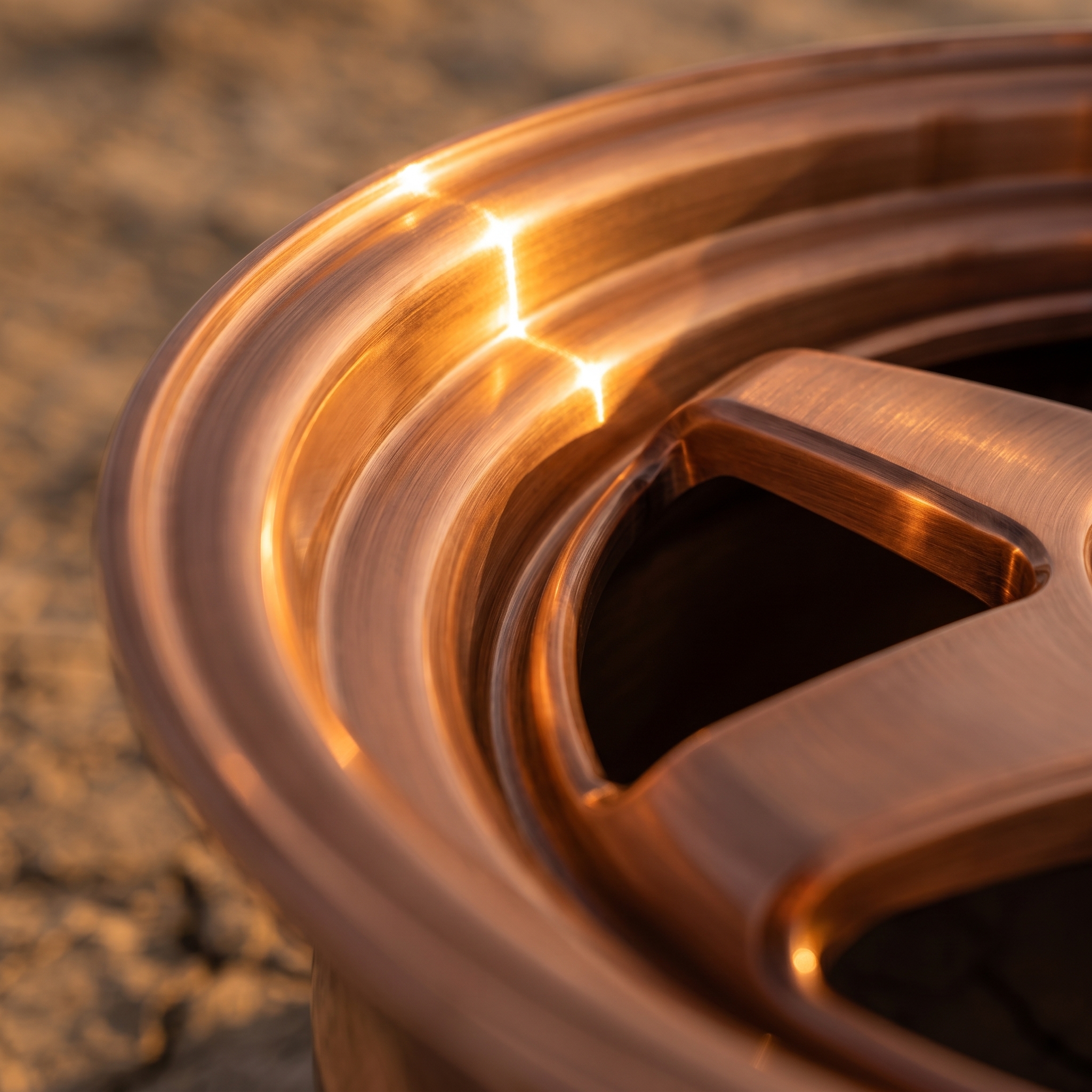 Industrial Copper Tones for Sharp Geometry detail 2