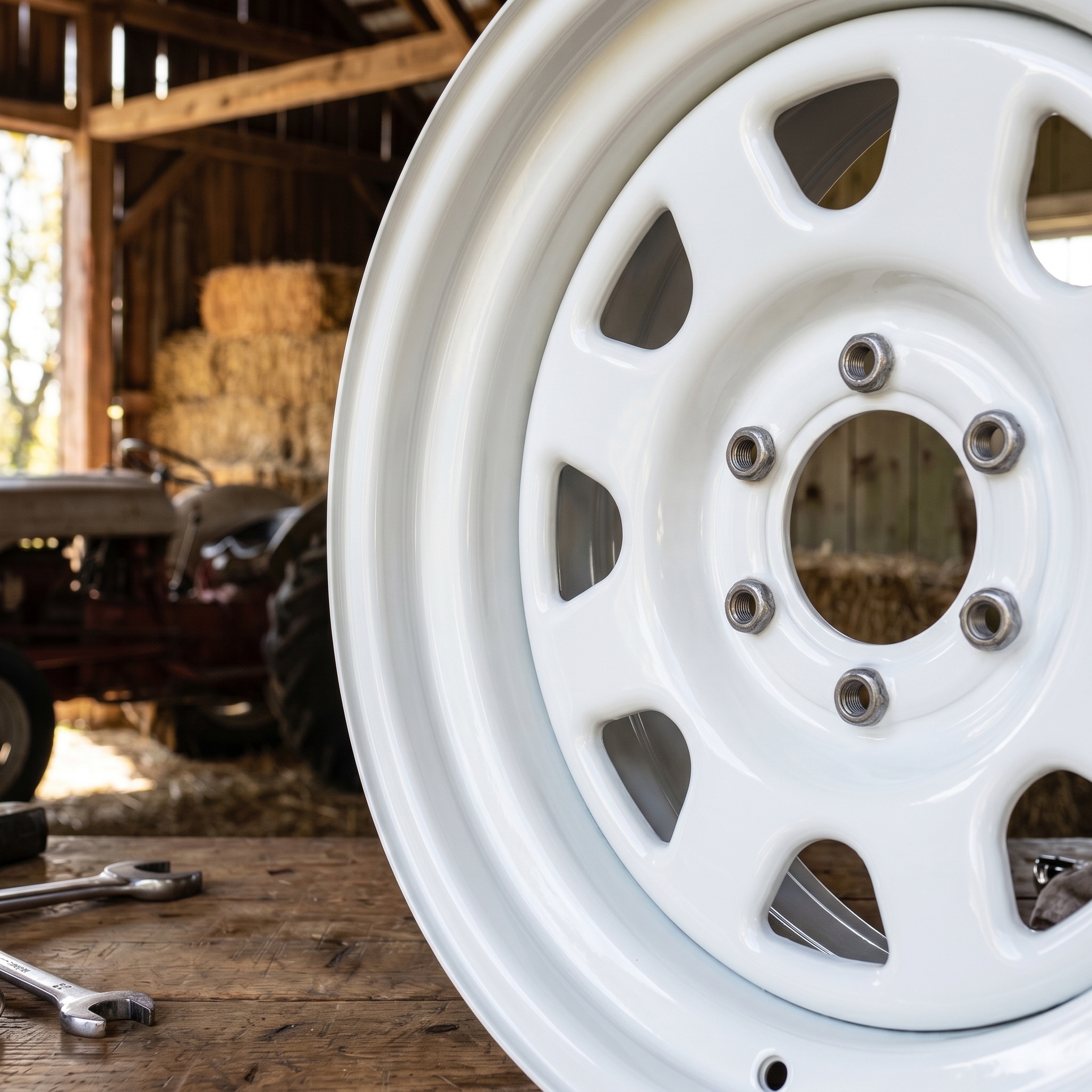 Gloss White Heritage Series Off-Road Wheels detail 3